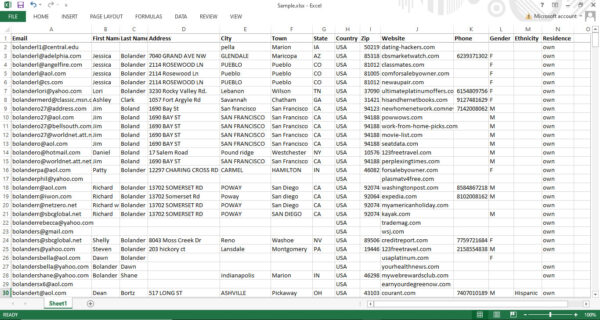 USA Consumer Email List